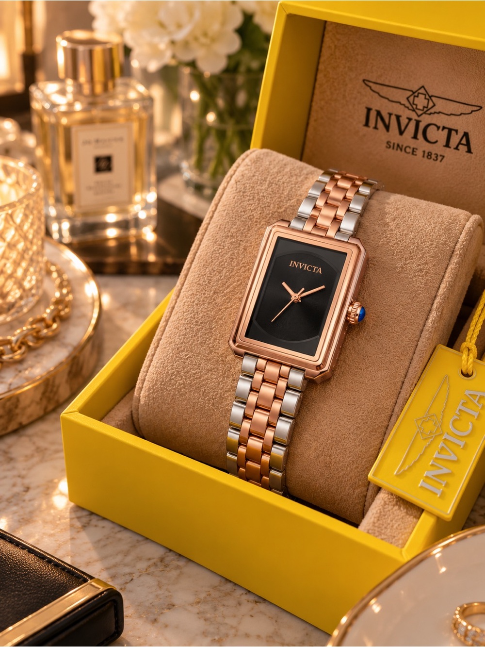 Invicta Wildflower Princess 69320 Two-Tone Black 26mm Watch NWT